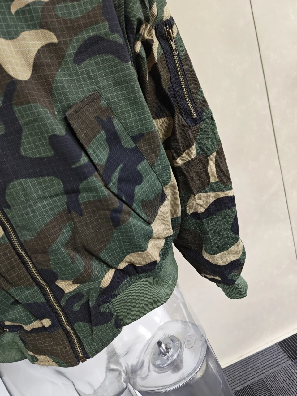PFHQ Hooded Collar Camouflage Men's Cotton Jacket American Style Reversible Thickened Faux Rabbit Fur Coats Winter New 21P1794