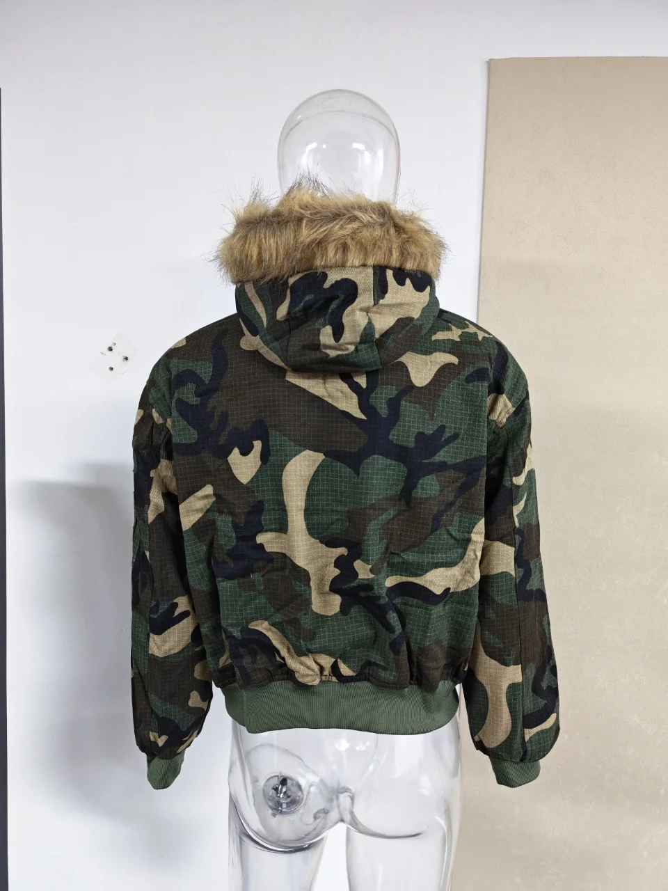 PFHQ Hooded Collar Camouflage Men's Cotton Jacket American Style Reversible Thickened Faux Rabbit Fur Coats Winter New 21P1794