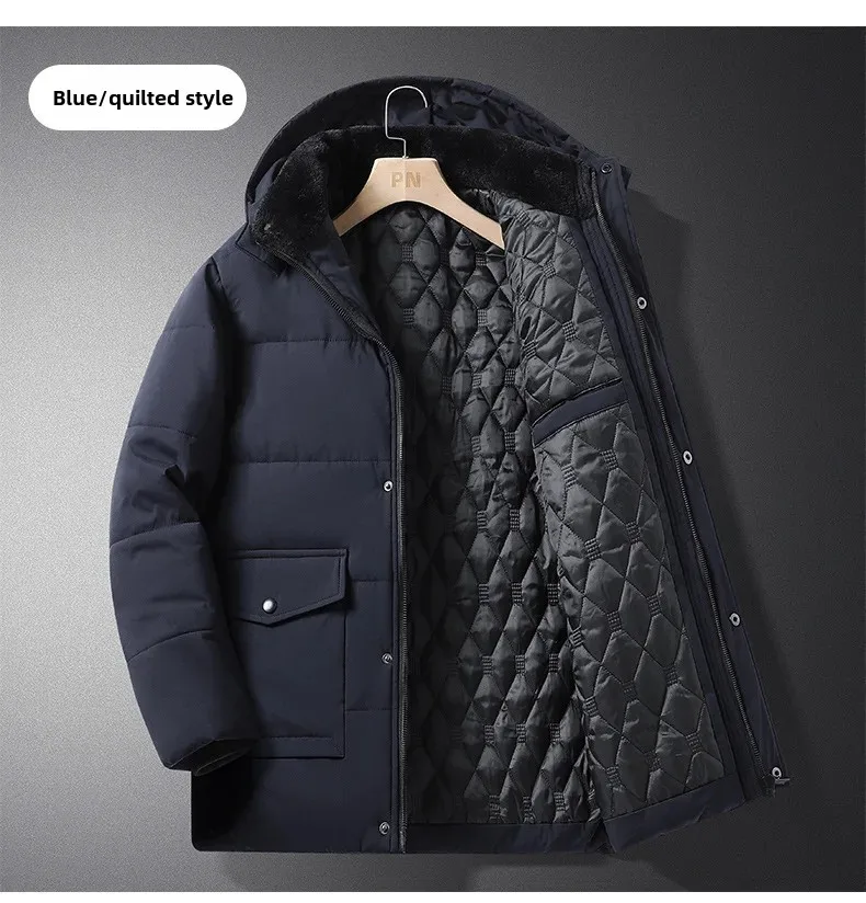 Big Size 8XL Men's Winter Jacket Hooded Fleece Lined Warm Coat Male Cotton Padded Plus Large Thick Windbreaker Casual Plush Cold