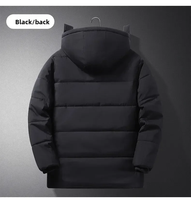 Big Size 8XL Men's Winter Jacket Hooded Fleece Lined Warm Coat Male Cotton Padded Plus Large Thick Windbreaker Casual Plush Cold