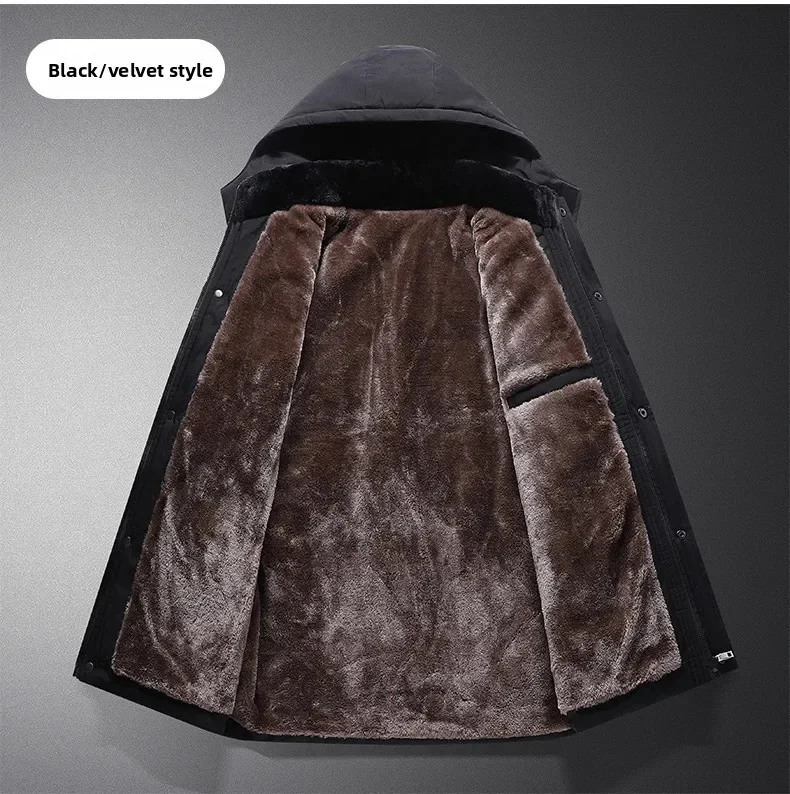 Big Size 8XL Men's Winter Jacket Hooded Fleece Lined Warm Coat Male Cotton Padded Plus Large Thick Windbreaker Casual Plush Cold