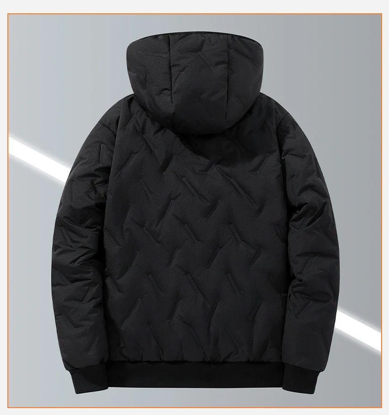 Men's Hooded Parka Casual Coats for Men Autumn Winter Warm Windproof Padded Jacket Outdoor Skiing Fleece Lining Parkas Male