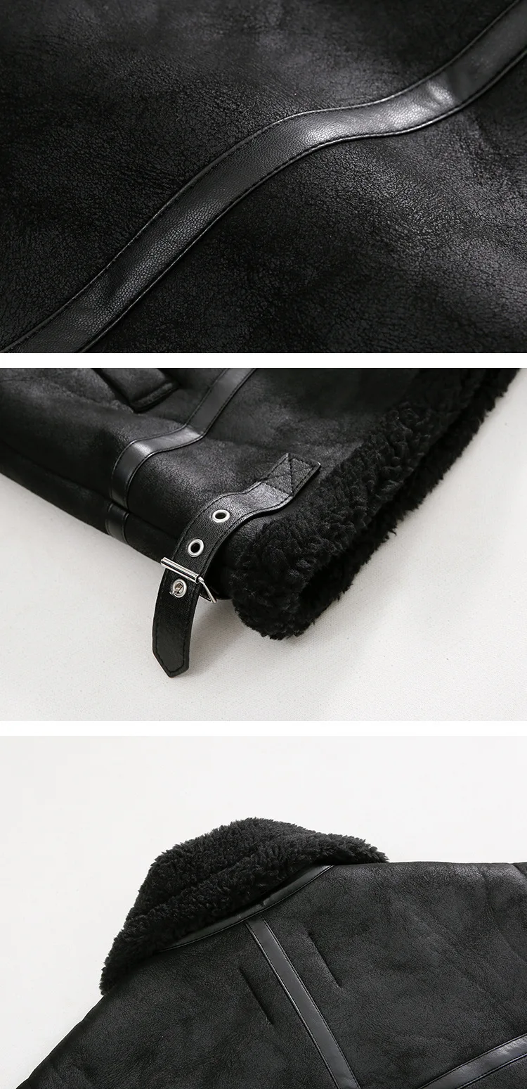 IEFB Leather Cotton Coat For Men's Winter Korean Style Loose Lamb Suede Motorcycle Pu Padded Jacket Trend Male Spring New 9C3184