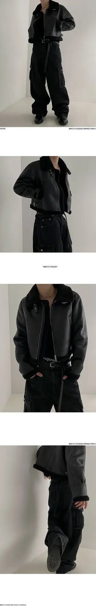 IEFB Leather Cotton Coat For Men's Winter Korean Style Loose Lamb Suede Motorcycle Pu Padded Jacket Trend Male Spring New 9C3184