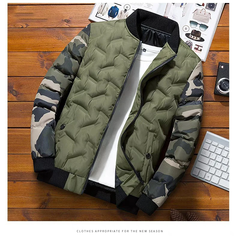 Mens Winter Jackets Coats Outerwear Clothing Camouflage Bomber Jacket Men's Windbreaker Thick Warm Male Parkas Military