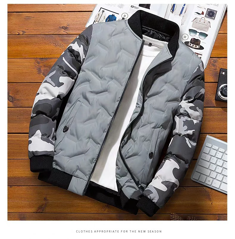 Mens Winter Jackets Coats Outerwear Clothing Camouflage Bomber Jacket Men's Windbreaker Thick Warm Male Parkas Military