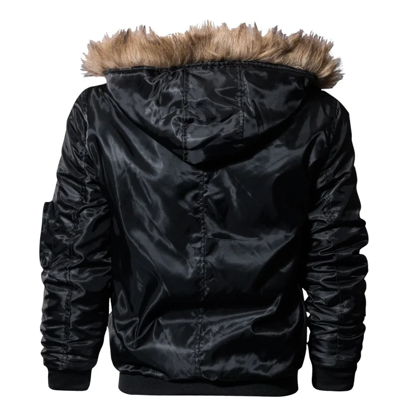 DIMUSI Winter Men's Padded Coats Thick Thermal Cotton Parka Jacket Men Faux Fur Warm Hoodies Tactical Jackets Parks Homme,TA035