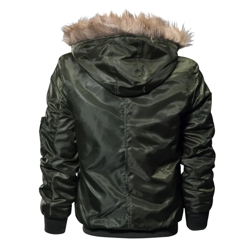 DIMUSI Winter Men's Padded Coats Thick Thermal Cotton Parka Jacket Men Faux Fur Warm Hoodies Tactical Jackets Parks Homme,TA035