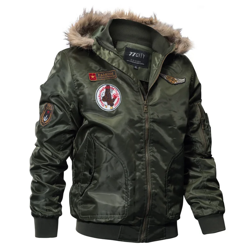 DIMUSI Winter Men's Padded Coats Thick Thermal Cotton Parka Jacket Men Faux Fur Warm Hoodies Tactical Jackets Parks Homme,TA035