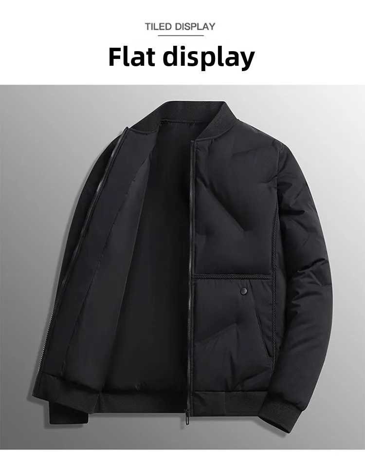 New Design Men's Warm Cotton Jackets 2025 Autumn/Winter Fashion Trend Coat Solid Color High Quality Thick Baseball Jacket M-8XL