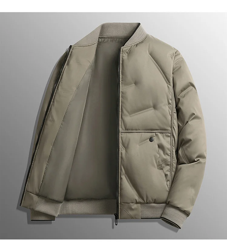 New Design Men's Warm Cotton Jackets 2025 Autumn/Winter Fashion Trend Coat Solid Color High Quality Thick Baseball Jacket M-8XL