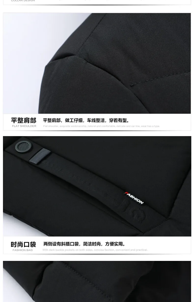 New Fashion Fleece Hooded Winter Coat Men Thick Warm Mens Winter Jacket Windproof Gift For Father Husband Parka Windproof Parkas