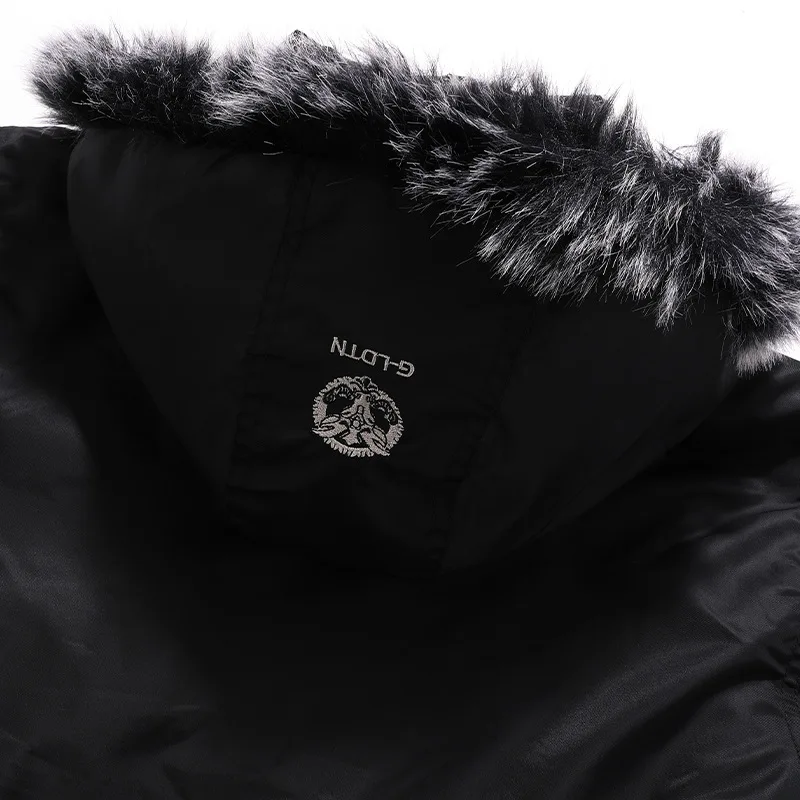 Winter Velvet and Thick Casual Men's Cotton Clothes Warm Hooded Coat Windproof Men's Large Size Cotton Clothes