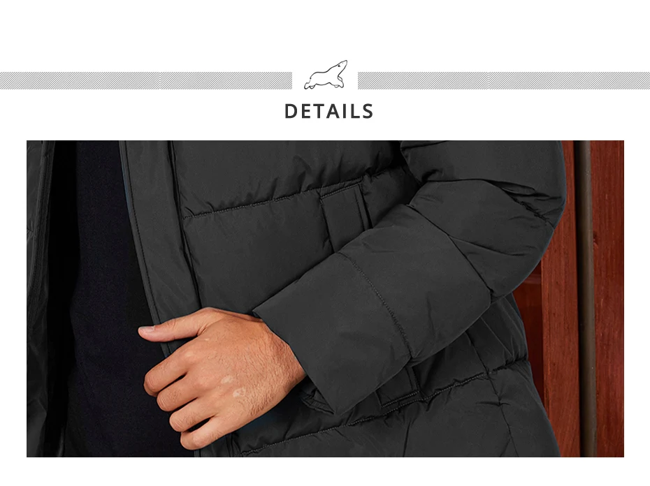 ICEbear 2024 Men's Winter Jacket with Zipper Filling Regular Fashion Padded Men's jackets MWD4287I