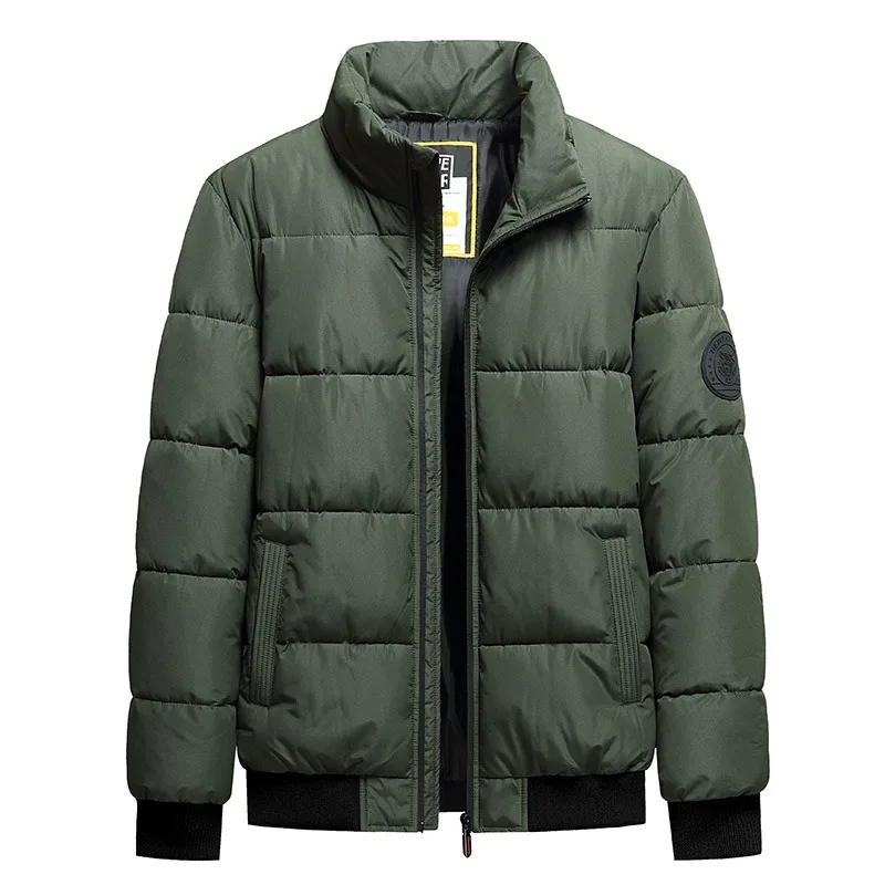 Plus Size Men's Casual Parkas Coat M-8XL Thickened Padded Jacket Fall Winter Cotton-padded Coat Black Green Whiite Male Clothing