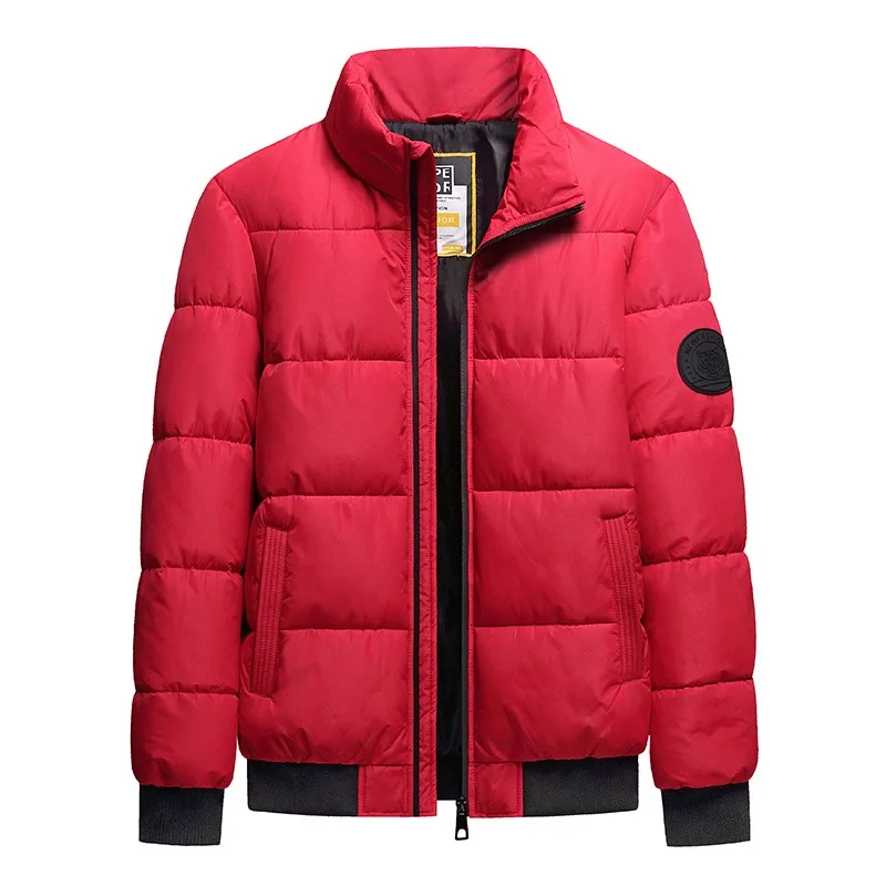 Plus Size Men's Casual Parkas Coat M-8XL Thickened Padded Jacket Fall Winter Cotton-padded Coat Black Green Whiite Male Clothing