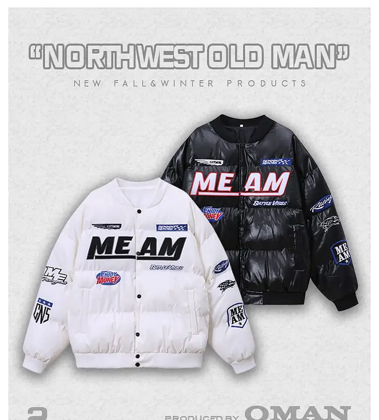 Men's Winter Retro Cotton Jacket Street Pilot Locomotive Suit Hiphop Cotton Jackets Thickened Single-breasted Stand Collar Coats