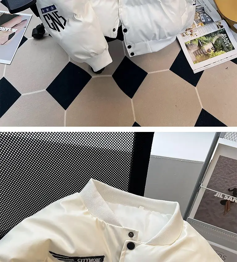 Men's Winter Retro Cotton Jacket Street Pilot Locomotive Suit Hiphop Cotton Jackets Thickened Single-breasted Stand Collar Coats