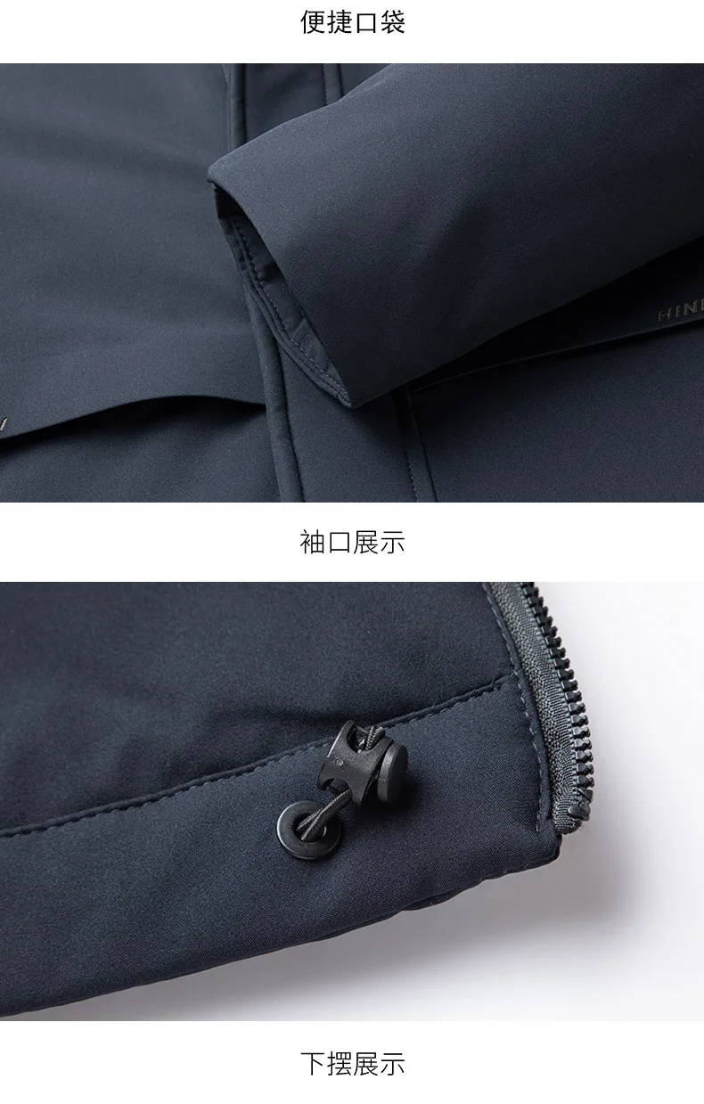 Top Grade Thick Fashion Casual Designer Outerwear Hooded Winter Warm Parka Coat Mens Newest Jacket Windbreaker Mens Clothes