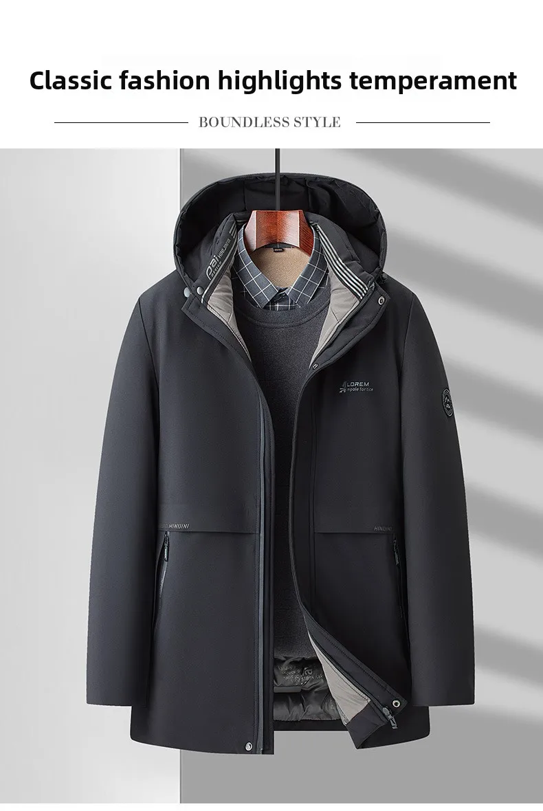 Top Grade Thick Fashion Casual Designer Outerwear Hooded Winter Warm Parka Coat Mens Newest Jacket Windbreaker Mens Clothes