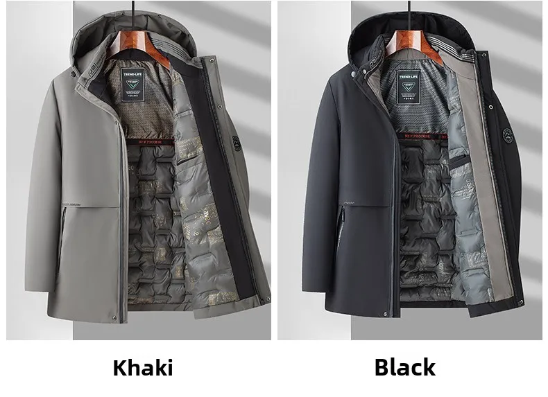 Top Grade Thick Fashion Casual Designer Outerwear Hooded Winter Warm Parka Coat Mens Newest Jacket Windbreaker Mens Clothes