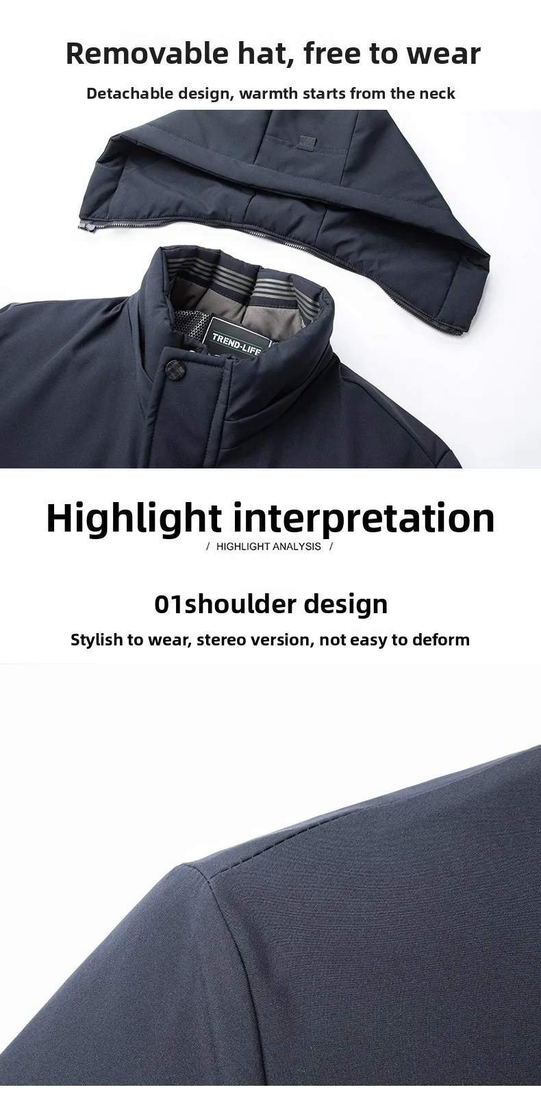 Top Grade Thick Fashion Casual Designer Outerwear Hooded Winter Warm Parka Coat Mens Newest Jacket Windbreaker Mens Clothes