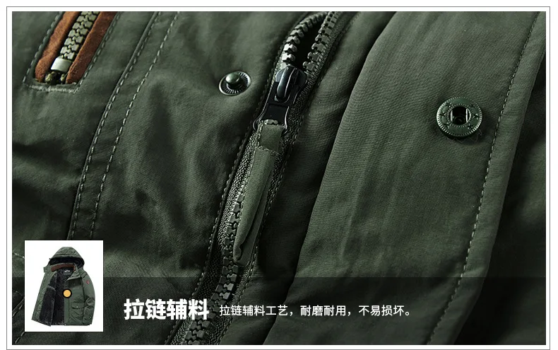 Men's Winter Loose Casual Multi-Pocket Cotton-Padded Jacket Outdoor Cold and Windproof Cotton-Padded Jacket
