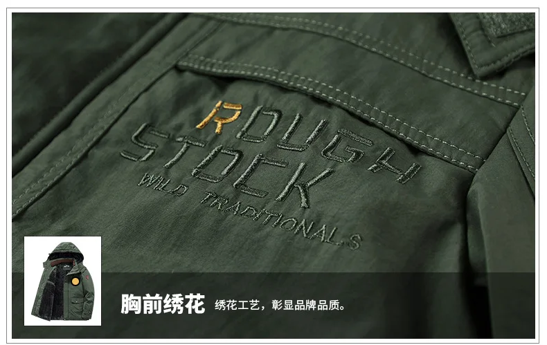 Men's Winter Loose Casual Multi-Pocket Cotton-Padded Jacket Outdoor Cold and Windproof Cotton-Padded Jacket