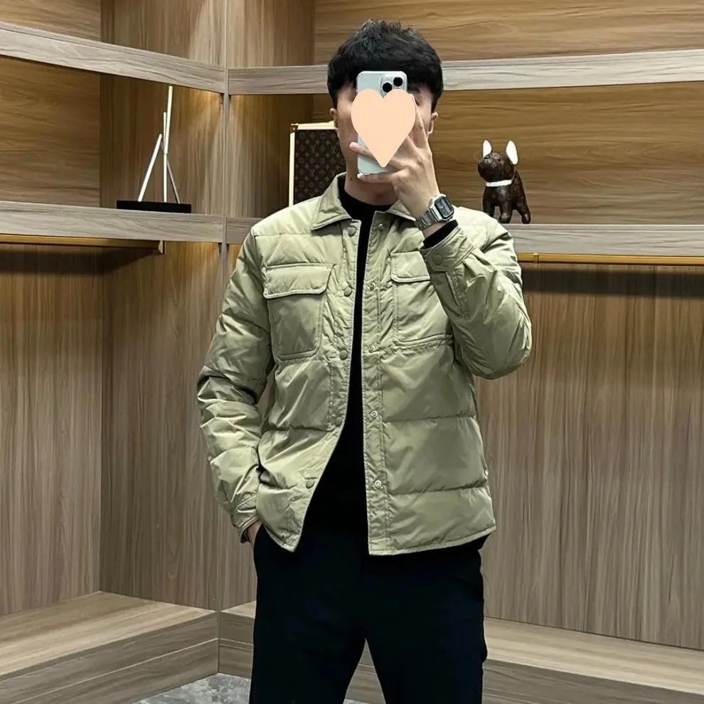 2026 Fashion Winter Warm Men Cotton Jacket Loose Casual Flip Collar Male Jacketcoat High Quality Solid Casual Multi-Pocket Parka