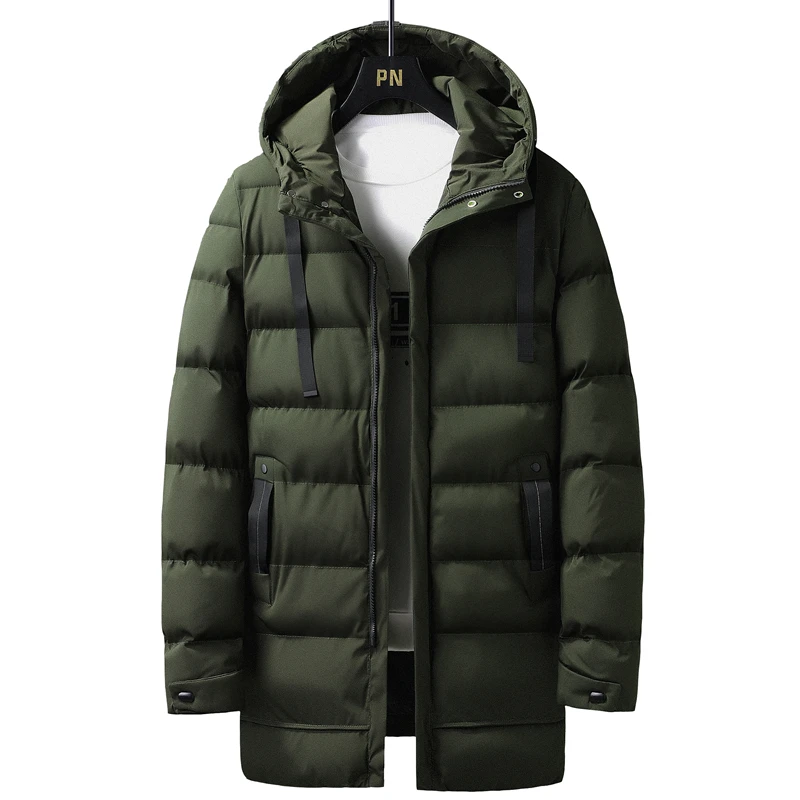 Big Size 7xl 6xl 5xl Parkas Men Thick Warm Coats Casual Warm Cotton Padded Thermal Jacket Mens Long Windbreaker Winter Outerwear