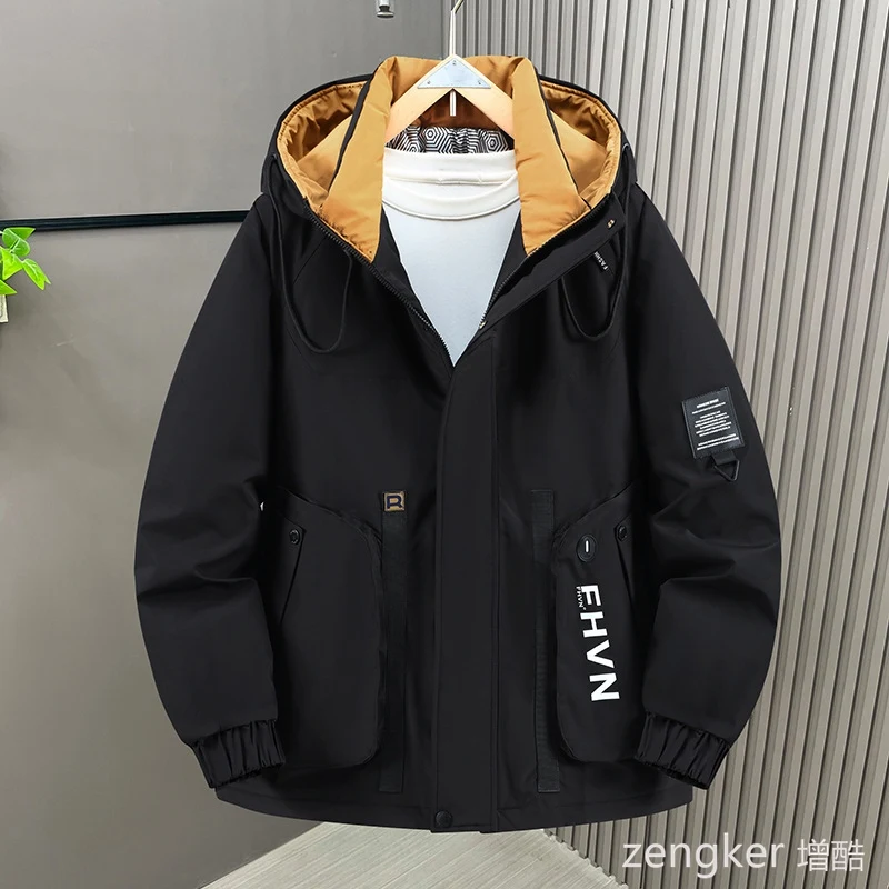 Men's Winter New Style Thickened Casual Trendy Loose Cotton Jacket, Plus Size with Extra Padding 9XL 10XL 12XL