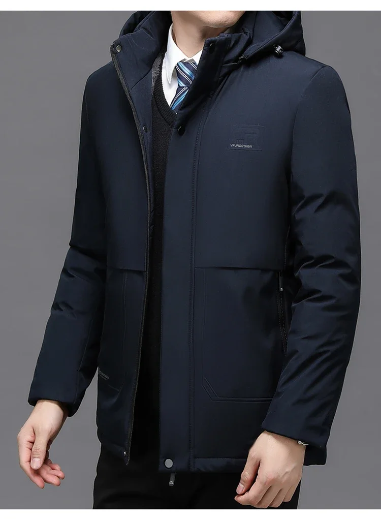 Men Thicken Fleece Zipper Men Warm Winter Coat Mens Jackets Plus Size New Waterproof Winter Jacket Men Hoodied Parka Clothes