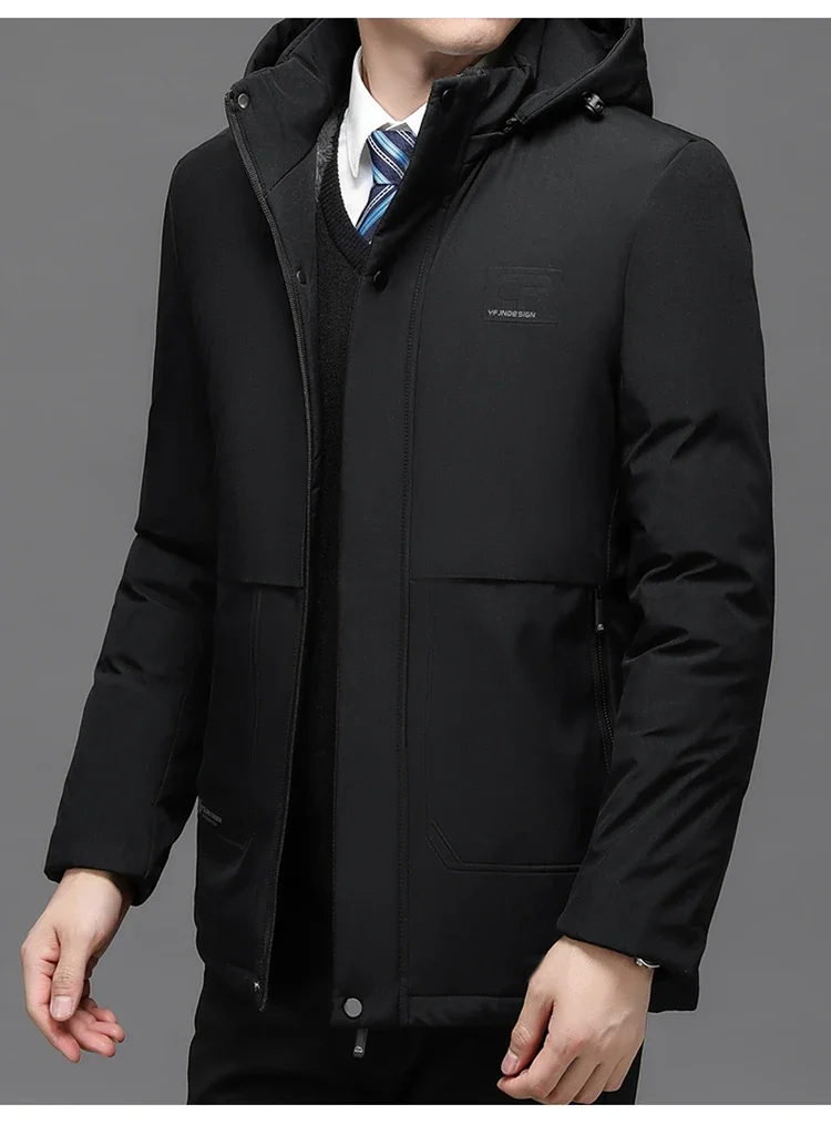 Men Thicken Fleece Zipper Men Warm Winter Coat Mens Jackets Plus Size New Waterproof Winter Jacket Men Hoodied Parka Clothes