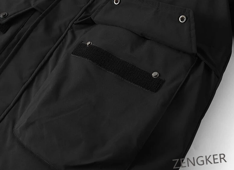 Big size winter loose hooded Parkas waterproofing clothing men's workwear casual pocket thickened 10xl 160kg jackets for men