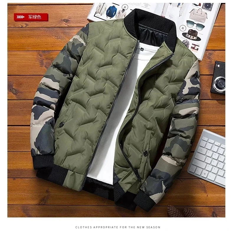 Mens Autumn Winter Jackets Coats Outerwear Clothing Camouflage Bomber Jacket Men's Windbreaker Thick Warm Male Parkas Military