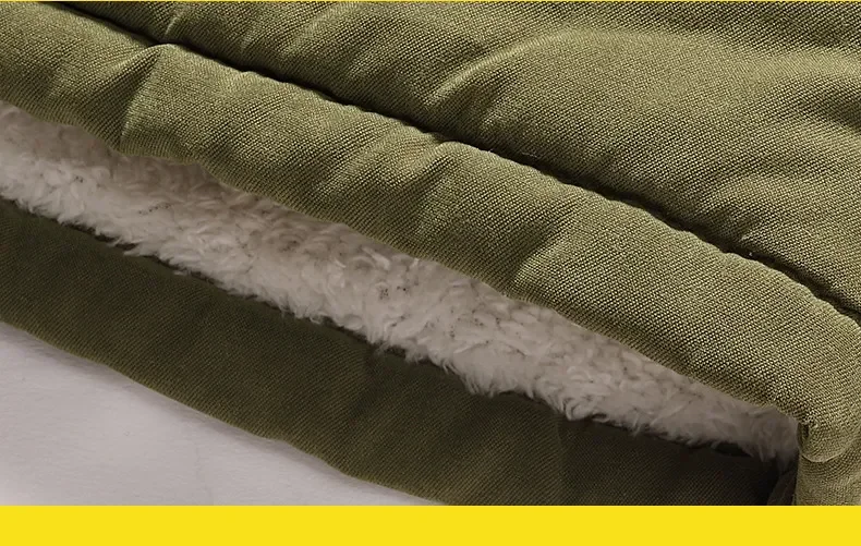Winter Faux Fur Men's Thicken Parka Casual Outerwear Trim Hooded Patch Detail Fleece Coat Male Autumn Overcoat Wadded Jackets