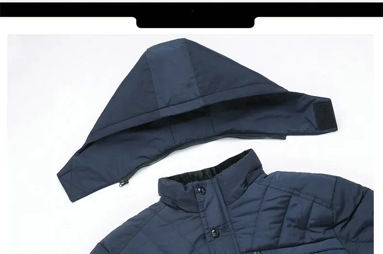 2026 New Fashion Fleece Hooded Winter Coat Men Thick Warm Mens Winter Jacket Windproof Gift For Father Husband Parka