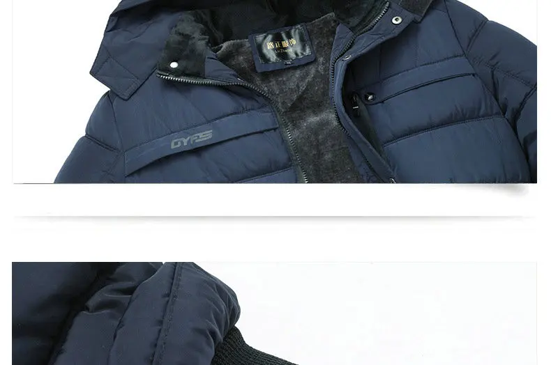 2026 New Fashion Fleece Hooded Winter Coat Men Thick Warm Mens Winter Jacket Windproof Gift For Father Husband Parka