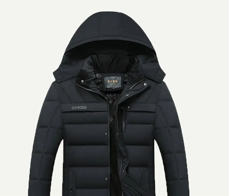 2026 New Fashion Fleece Hooded Winter Coat Men Thick Warm Mens Winter Jacket Windproof Gift For Father Husband Parka