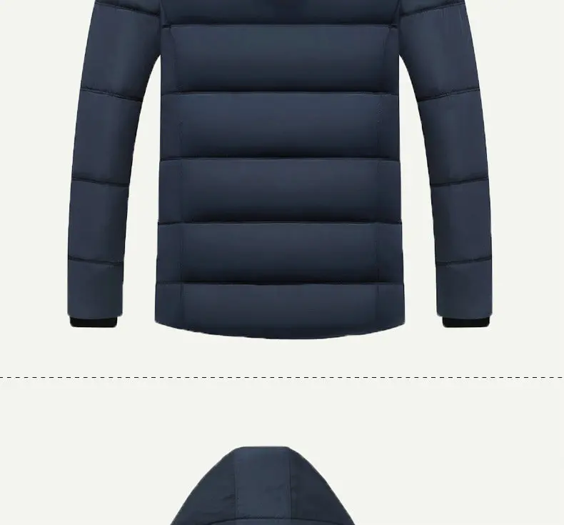 2026 New Fashion Fleece Hooded Winter Coat Men Thick Warm Mens Winter Jacket Windproof Gift For Father Husband Parka