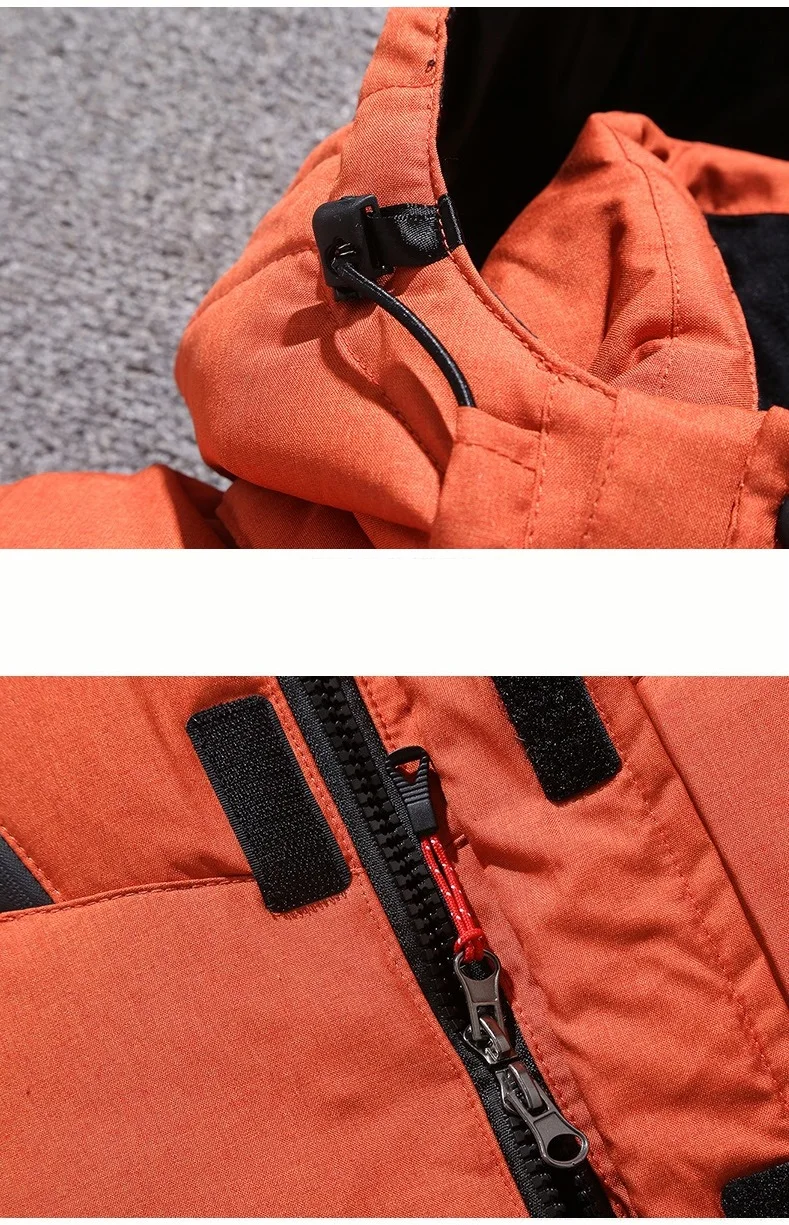 New Fashion Autumn Winter Men Coat Parkas Slim Fit Custom Fleece Parkas Crease Design Long Luxury Stand Collar 5XL Parkas Mens