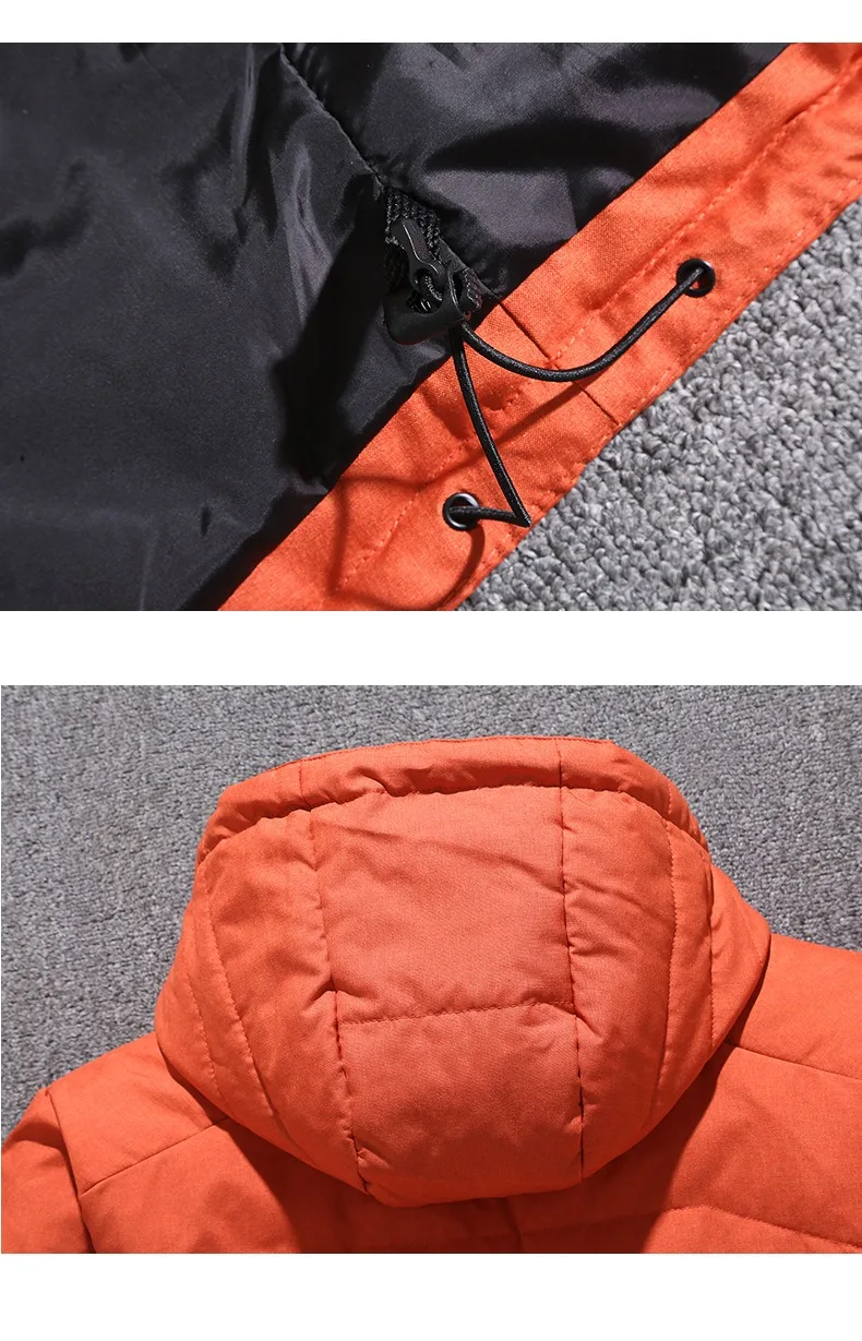 New Fashion Autumn Winter Men Coat Parkas Slim Fit Custom Fleece Parkas Crease Design Long Luxury Stand Collar 5XL Parkas Mens