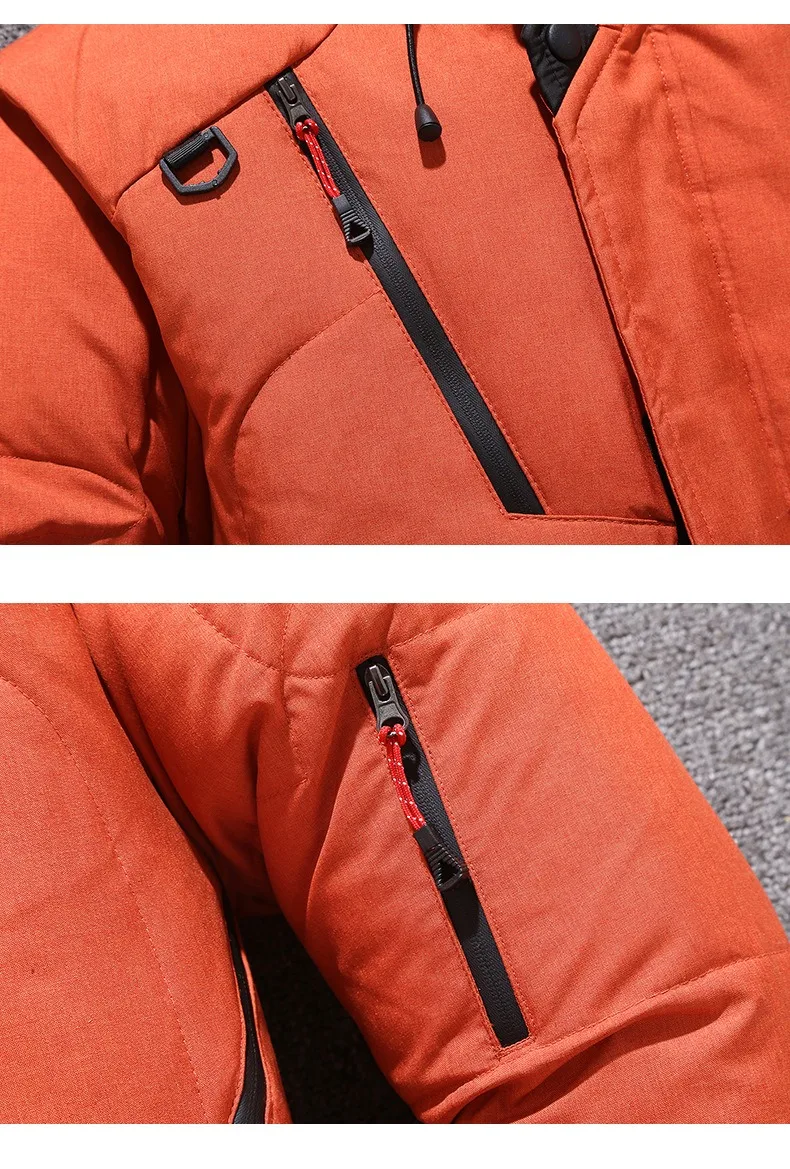 New Fashion Autumn Winter Men Coat Parkas Slim Fit Custom Fleece Parkas Crease Design Long Luxury Stand Collar 5XL Parkas Mens