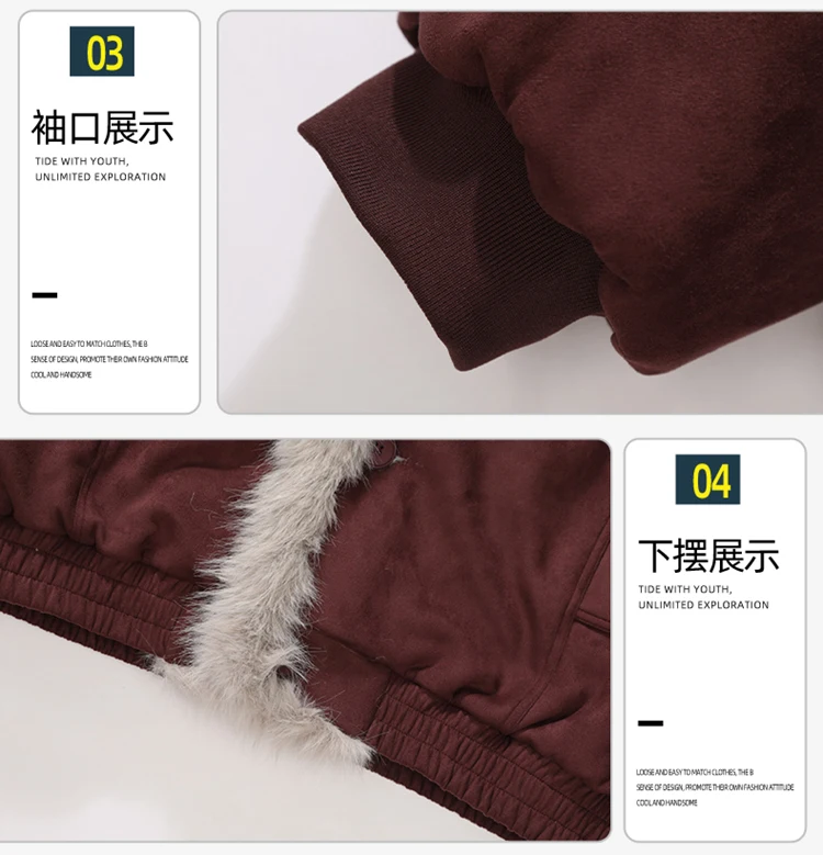 New Loose Hooded Cotton Jacket Punk Fur Collar Jacket Couple Casual Short Coat Winter Warm Clothing Men Women Retro Clothes