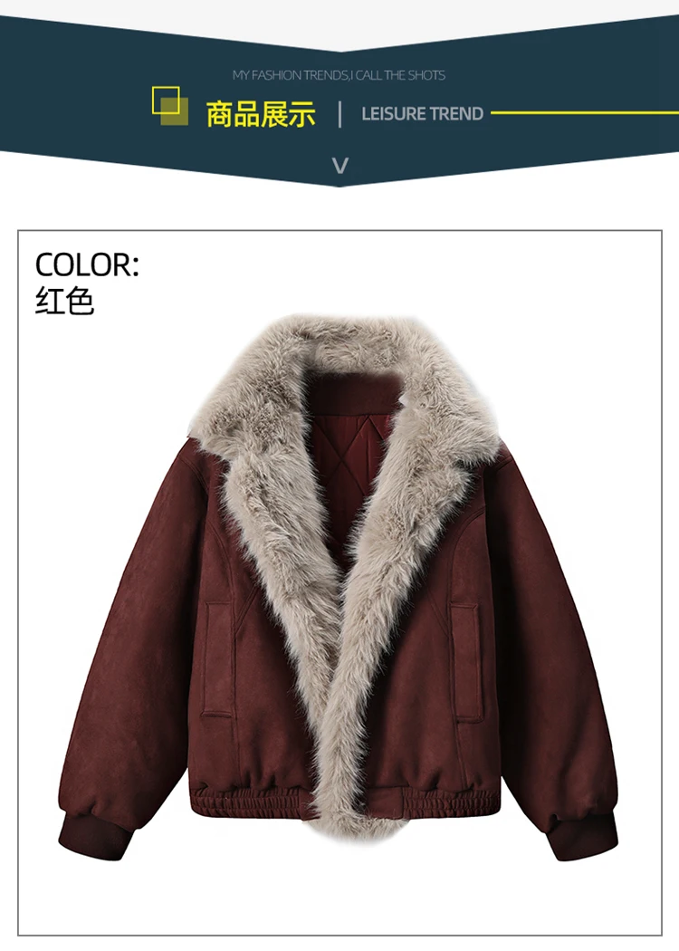 New Loose Hooded Cotton Jacket Punk Fur Collar Jacket Couple Casual Short Coat Winter Warm Clothing Men Women Retro Clothes