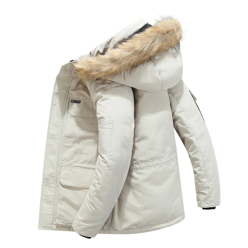 Clothing Winter Men Long Snow Hooded Man Mountain Ski Thermal Coats Men -30 Degree Parkas Thicken Windbreaker Down Padded Jacket