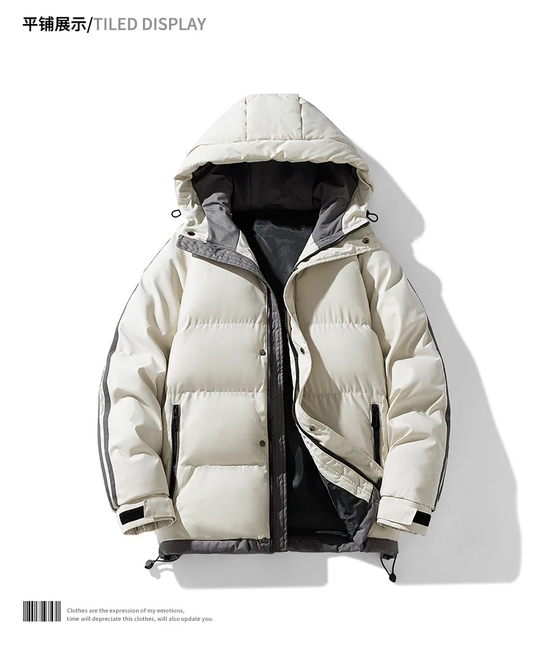 Men's Fashion Windbreaker Parka Autumn Winter Streetwear Coat Overcoat Windproof Casual Warm Hombre New Male Jacket Outdoors