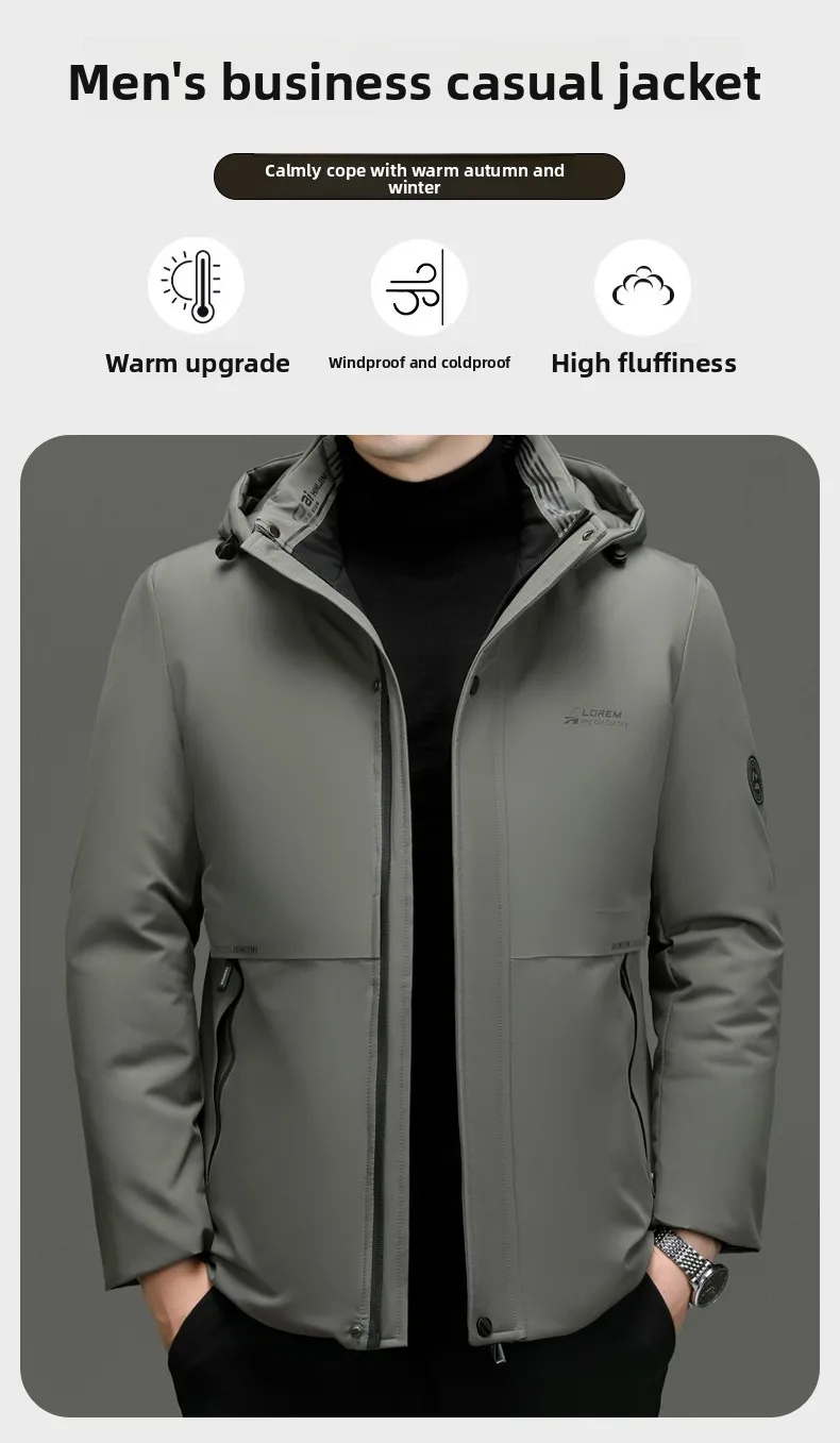 Top Grade Thick Fashion Casual Warm Outerwear Designer Hooded Winter Parka Coat Mens Newest Jacket Windbreaker Mens Clothes