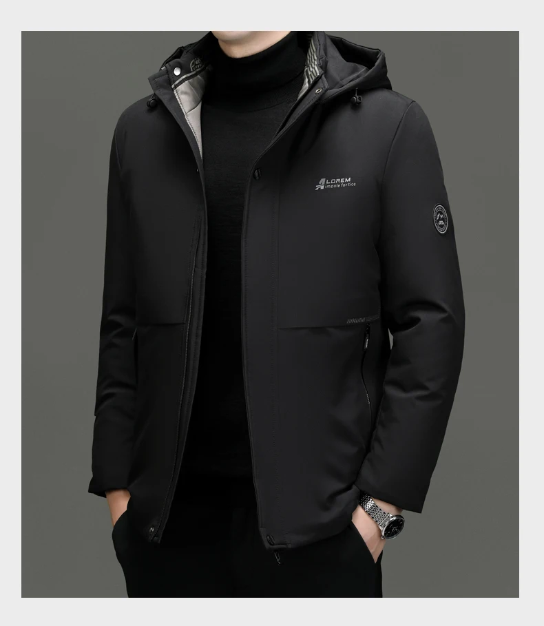 Top Grade Thick Fashion Casual Warm Outerwear Designer Hooded Winter Parka Coat Mens Newest Jacket Windbreaker Mens Clothes
