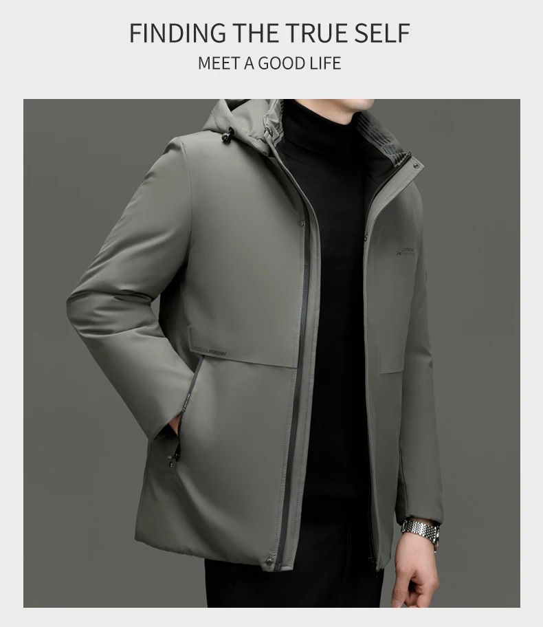 Top Grade Thick Fashion Casual Warm Outerwear Designer Hooded Winter Parka Coat Mens Newest Jacket Windbreaker Mens Clothes